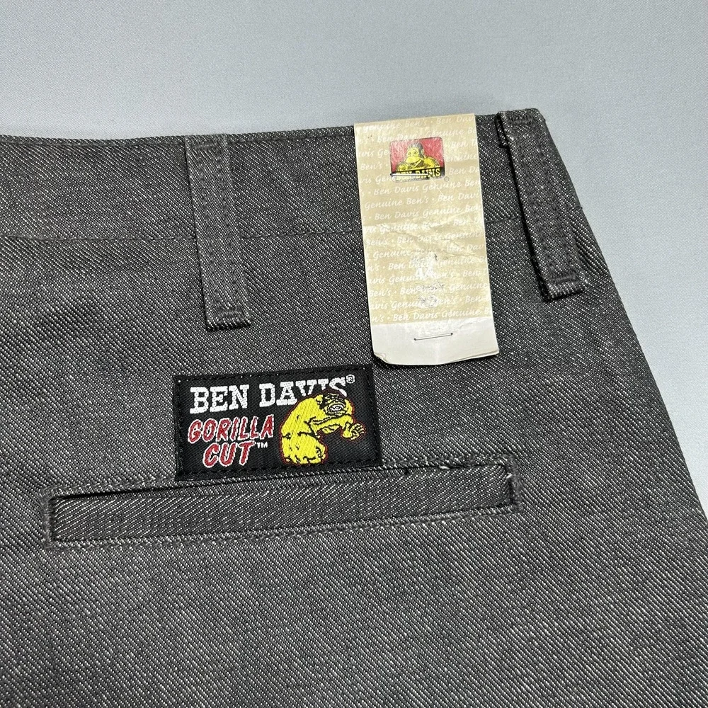 NEW Ben Davis Gorilla Cut Pants Mens 44x34‎ Gray Workwear Wide Leg Cotton USA